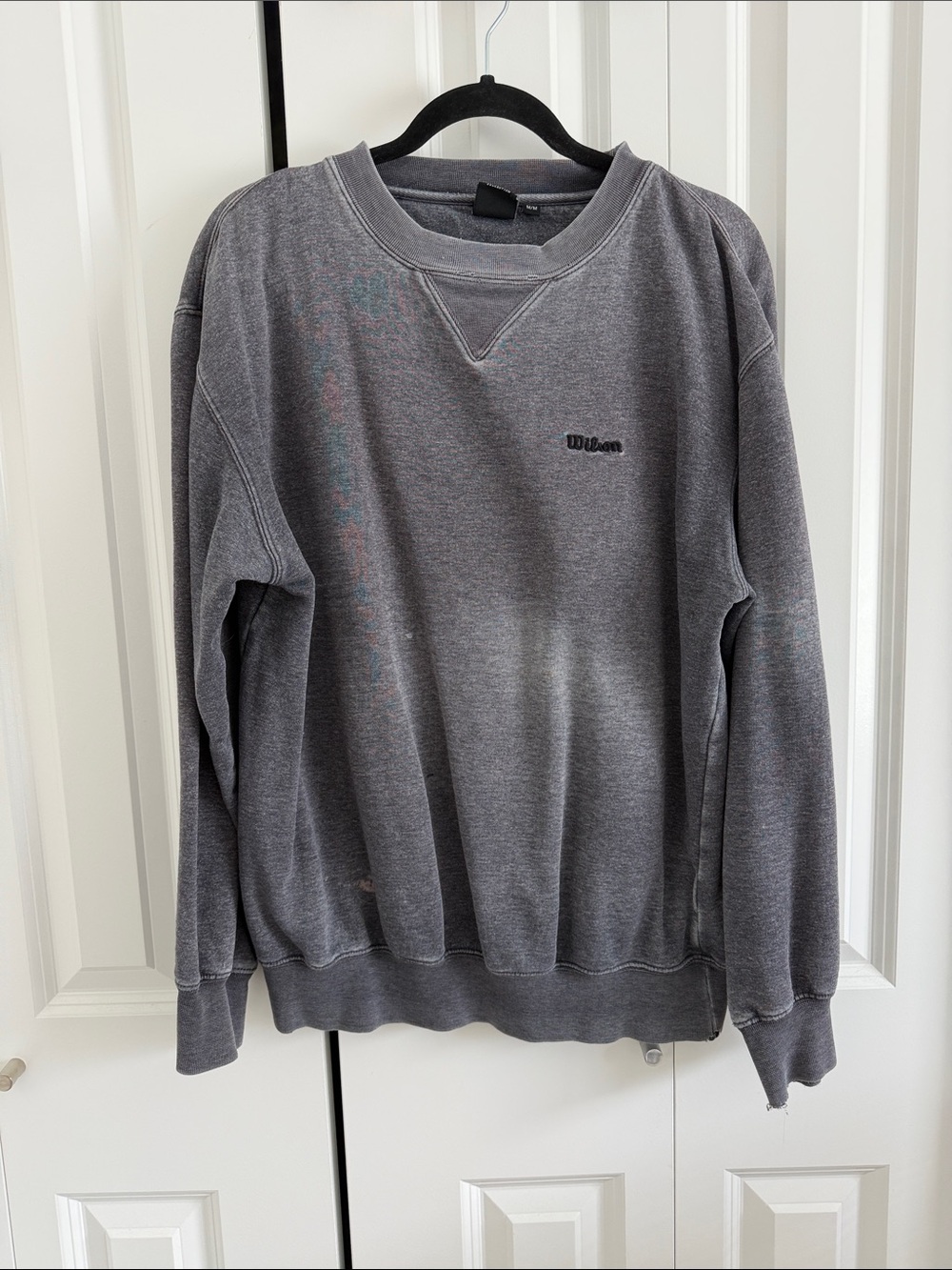 Vintage Wilson Charcoal Gray Crewneck Sweatshirt